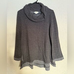 Maeve Risa Hacci Cowl-Neck Tunic Sweater